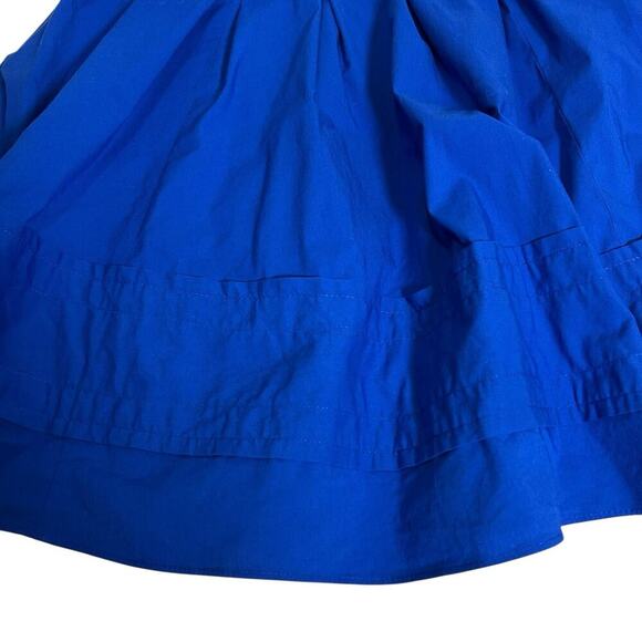 Express Full Mini Skirt Lined Royal Blue Side Pockets Size 4 Skater Retro - Picture 4 of 8